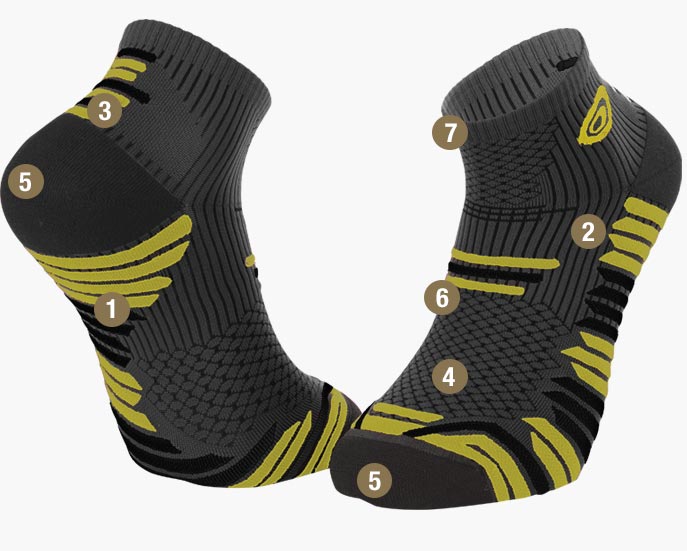 Socks Trail Elite grey/yellow